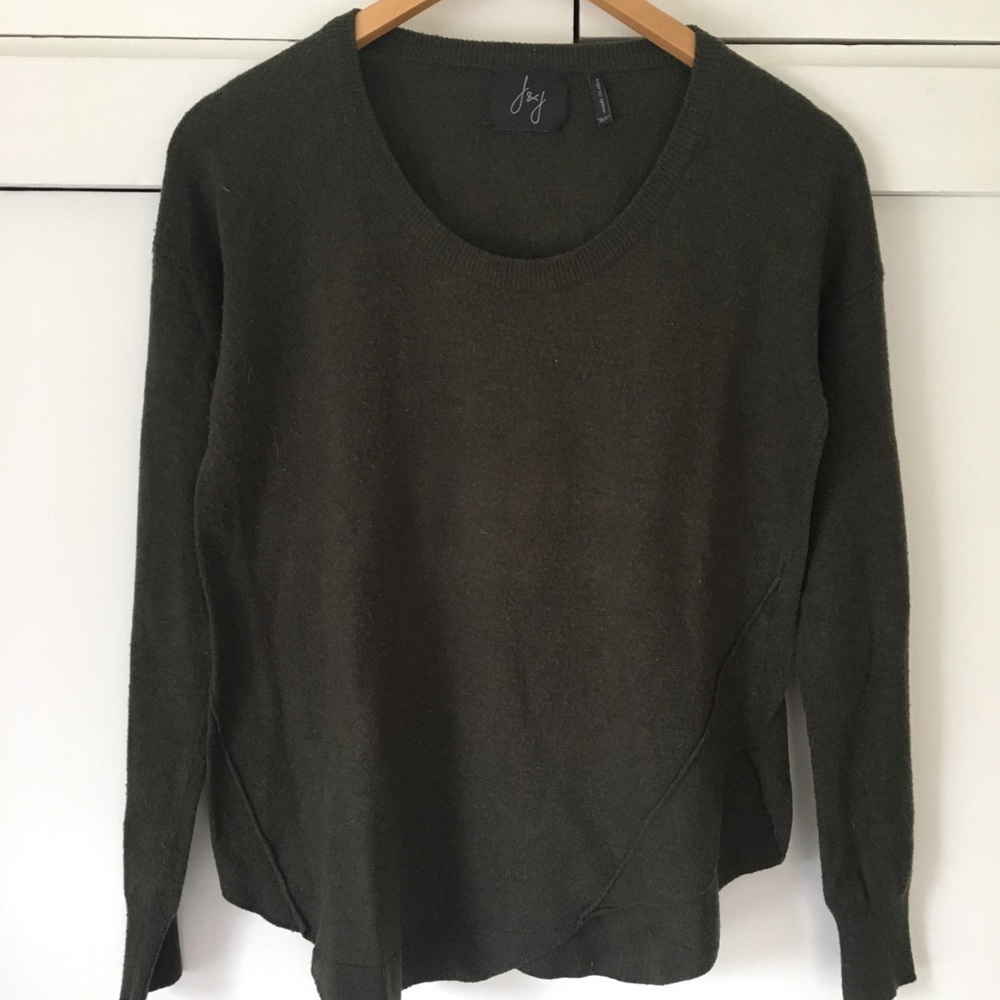 Green J&J sweater